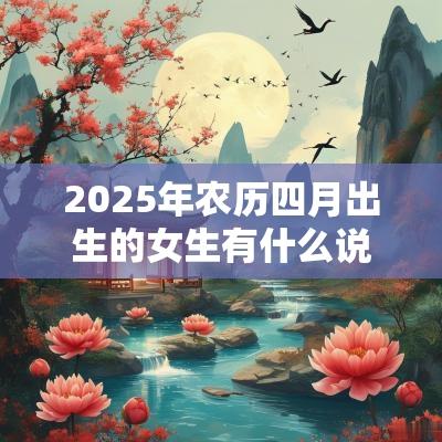 2025年农历四月出生的女生有什么说法宝宝名字推荐