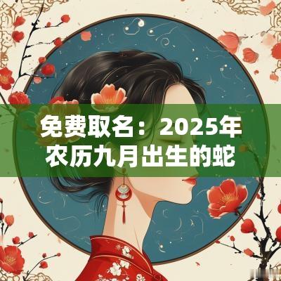 免费取名：2025年农历九月出生的蛇宝宝在线起名解析