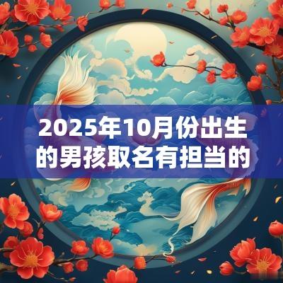 2025年10月份出生的男孩取名有担当的男宝宝名字
