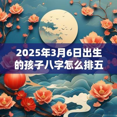 2025年3月6日出生的孩子八字怎么排五行缺金取名