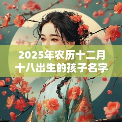 2025年农历十二月十八出生的孩子名字五行八字起名