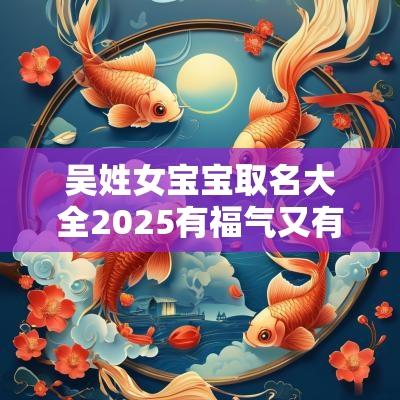 吴姓女宝宝取名大全2025有福气又有气质的名字参考