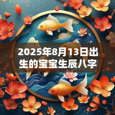 2025年8月13日出生的宝宝生辰八字取名如何改运