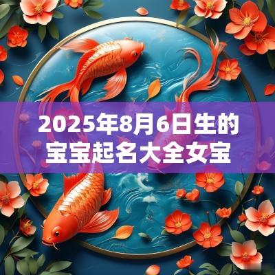 2025年8月6日生的宝宝起名大全女宝宝好名字自选