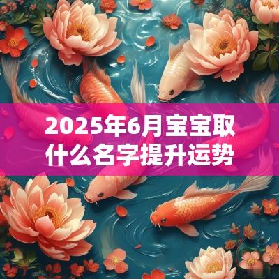 2025年6月宝宝取什么名字提升运势蛇宝宝起名宜忌