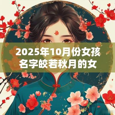 2025年10月份女孩名字皎若秋月的女宝宝起名大全