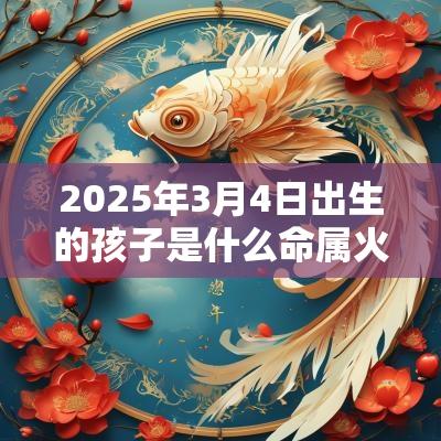 2025年3月4日出生的孩子是什么命属火的名字参考