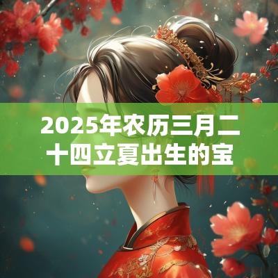 2025年农历三月二十四立夏出生的宝宝取名用什么字好