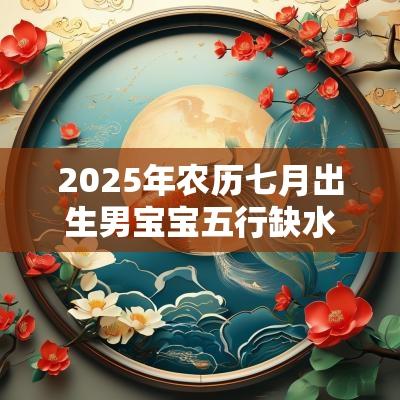 2025年农历七月出生男宝宝五行缺水属水取名宜用字