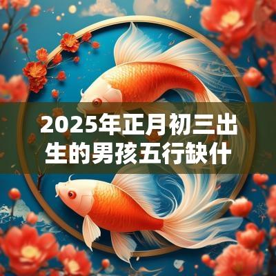 2025年正月初三出生的男孩五行缺什么今日八字取名