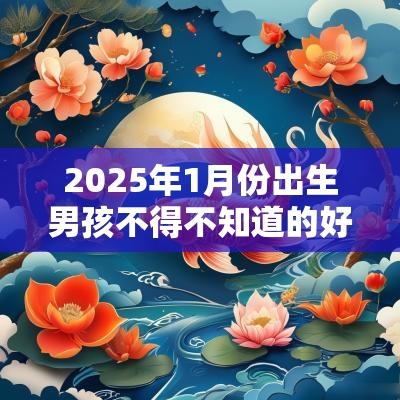 2025年1月份出生男孩不得不知道的好名字起名偏旁