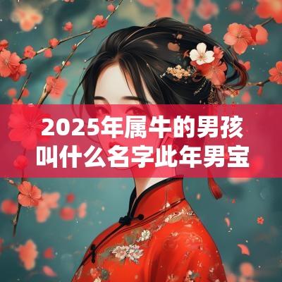 2025年属牛的男孩叫什么名字此年男宝宝出生忌讳字