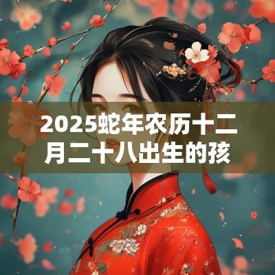 2025蛇年农历十二月二十八出生的孩子怎样取名最好字