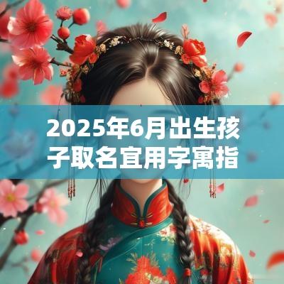 2025年6月出生孩子取名宜用字寓指温和之义的名字