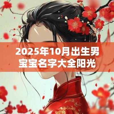 2025年10月出生男宝宝名字大全阳光洒脱的男孩名