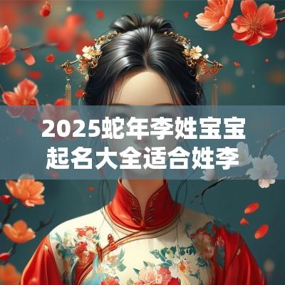 2025蛇年李姓宝宝起名大全适合姓李孩子的好听名字 2025蛇年李姓宝宝起名大全适合姓李孩子的好听名字