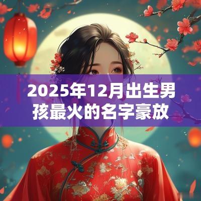 2025年12月出生男孩最火的名字豪放洒脱男生起名