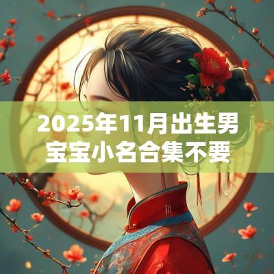 2025年11月出生男宝宝小名合集不要钱的取名宝典