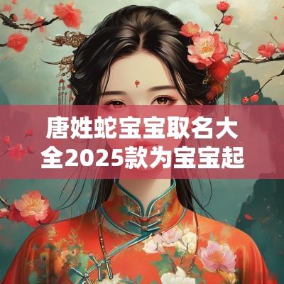 唐姓蛇宝宝取名大全2025款为宝宝起名获取灵感