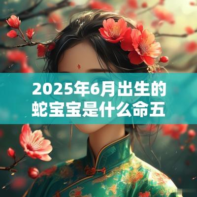 2025年6月出生的蛇宝宝是什么命五行八字起名测算