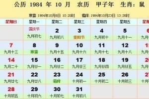 1984年属相：1984年属什么生肖