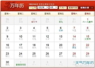 1952年属相：1952年属什么生肖