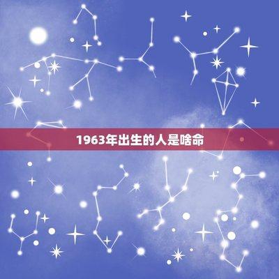 1963年的是什么命五行属什么生肖