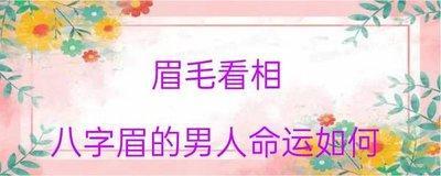 倒八字眉的男人面相图解 男人有倒八字眉命运好吗