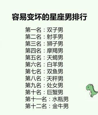 哪个星座最容易变坏 什么星座的人会变坏