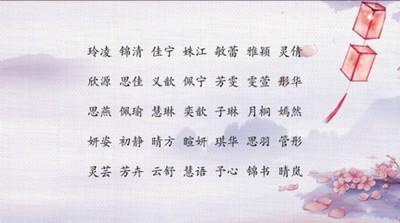 唐诗宋词取女孩名字最新 好名字一生受益