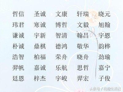 如何为男孩选择一个含义出色的名字打分