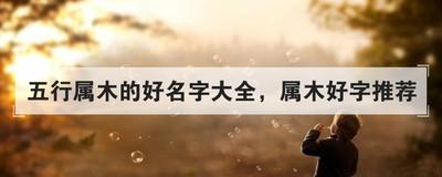 属木的名字有哪些 哪些字五行属木 五行缺木名字