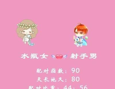 水瓶射手配对指数(射手男和水瓶女配对指数)