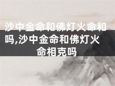 沙中金命和什么命相配 和什么命相克