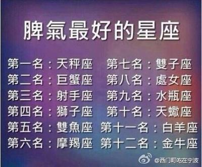 脾气最好的星座排行榜 十二星座中哪些人性格好