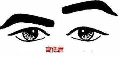 高低眉的人代表着什么 高低眉面相好吗