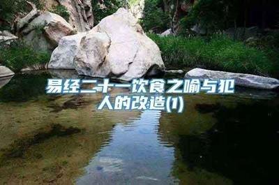 易经二十一饮食之喻与犯人的改造(2)