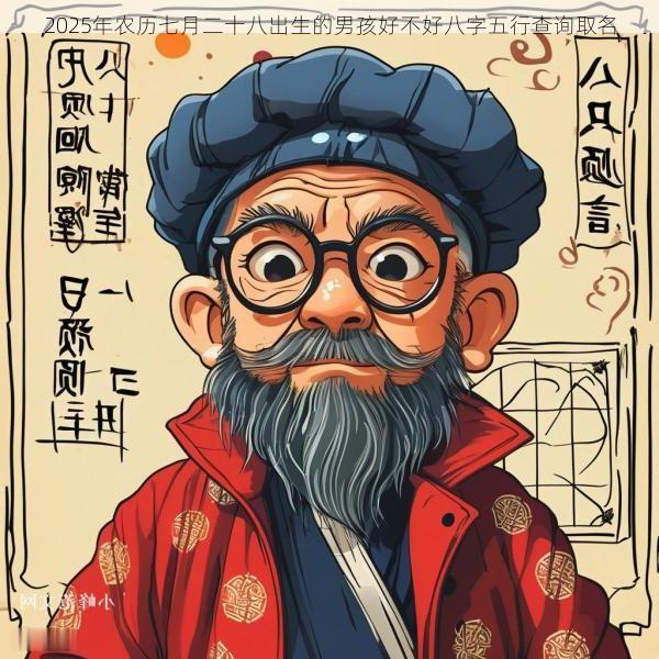 2025年农历七月二十八出生的男孩好不好八字五行查询取名