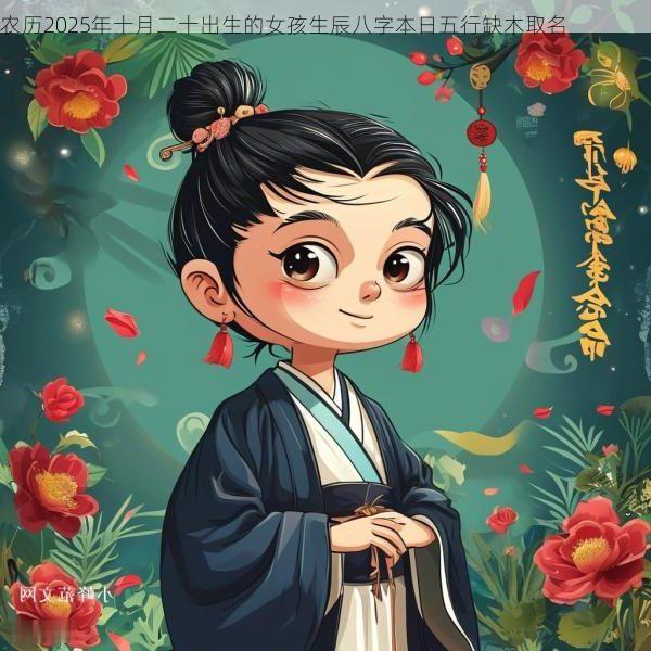 农历2025年十月二十出生的女孩生辰八字本日五行缺木取名
