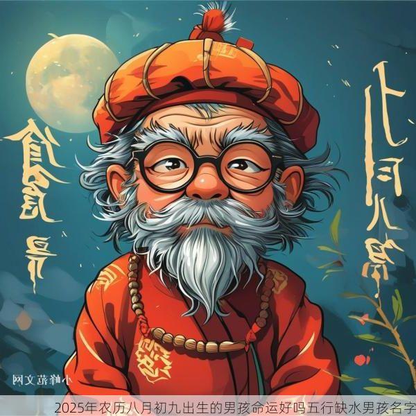 2025年农历八月初九出生的男孩命运好吗五行缺水男孩名字