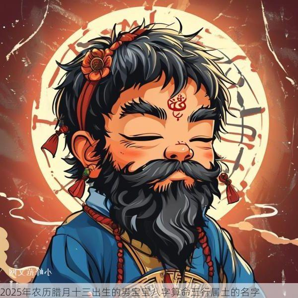 2025年农历腊月十三出生的男宝宝八字算命五行属土的名字