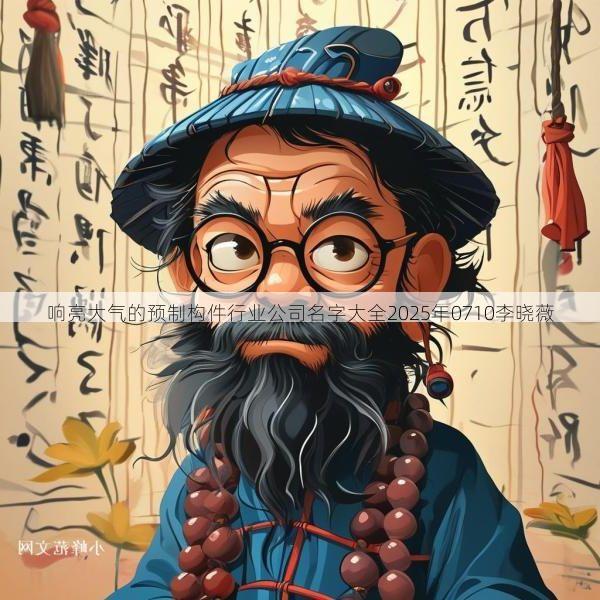 响亮大气的预制构件行业公司名字大全2025年0710李晓薇
