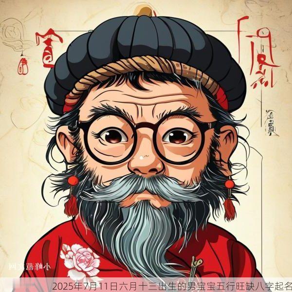 2025年7月11日六月十三出生的男宝宝五行旺缺八字起名
