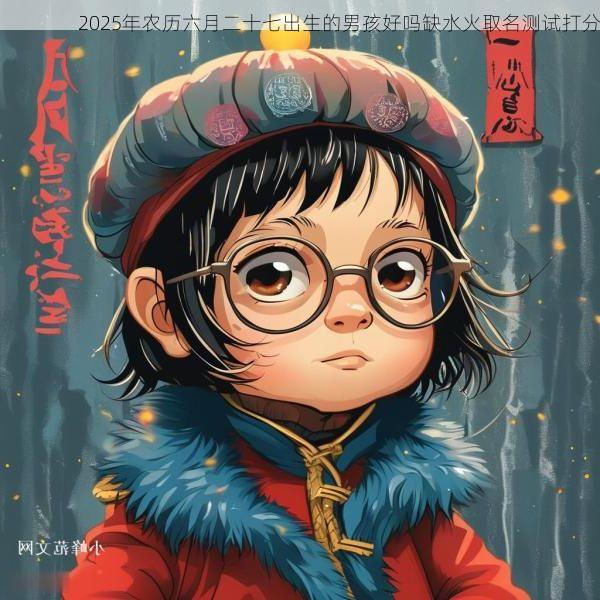2025年农历六月二十七出生的男孩好吗缺水火取名测试打分