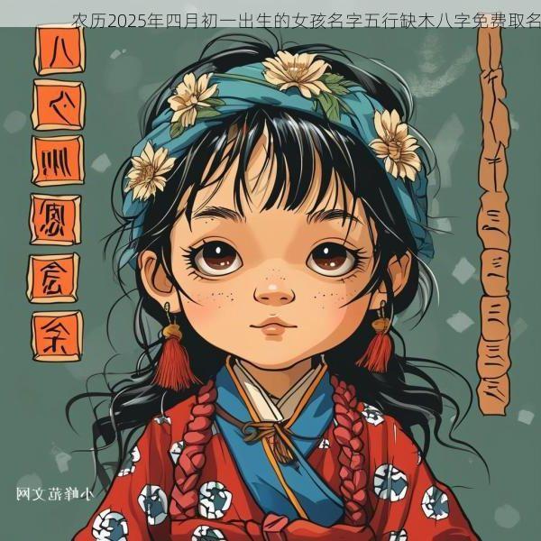 农历2025年四月初一出生的女孩名字五行缺木八字免费取名