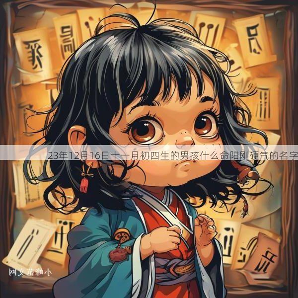 23年12月16日十一月初四生的男孩什么命阳刚硬气的名字