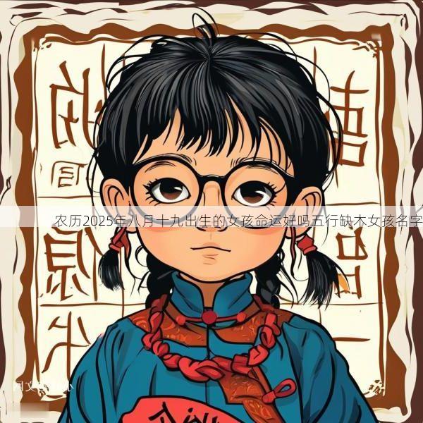 农历2025年八月十九出生的女孩命运好吗五行缺木女孩名字