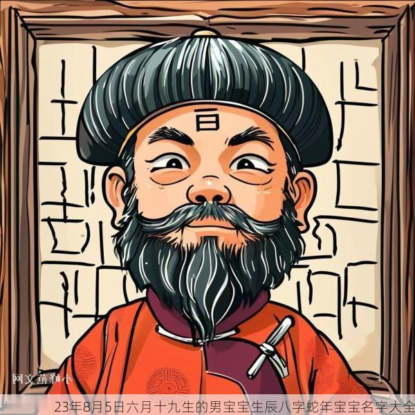 23年8月5日六月十九生的男宝宝生辰八字蛇年宝宝名字大全