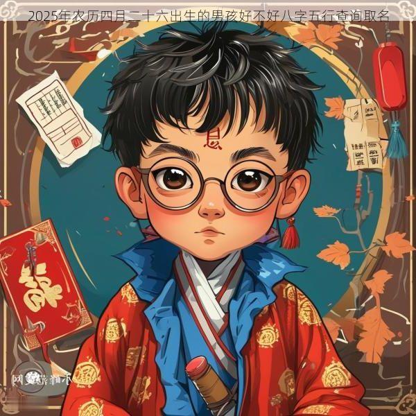 2025年农历四月二十六出生的男孩好不好八字五行查询取名