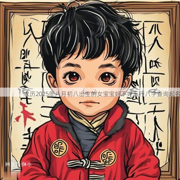 农历2025年八月初八出生的女宝宝好不好五行八字查询起名